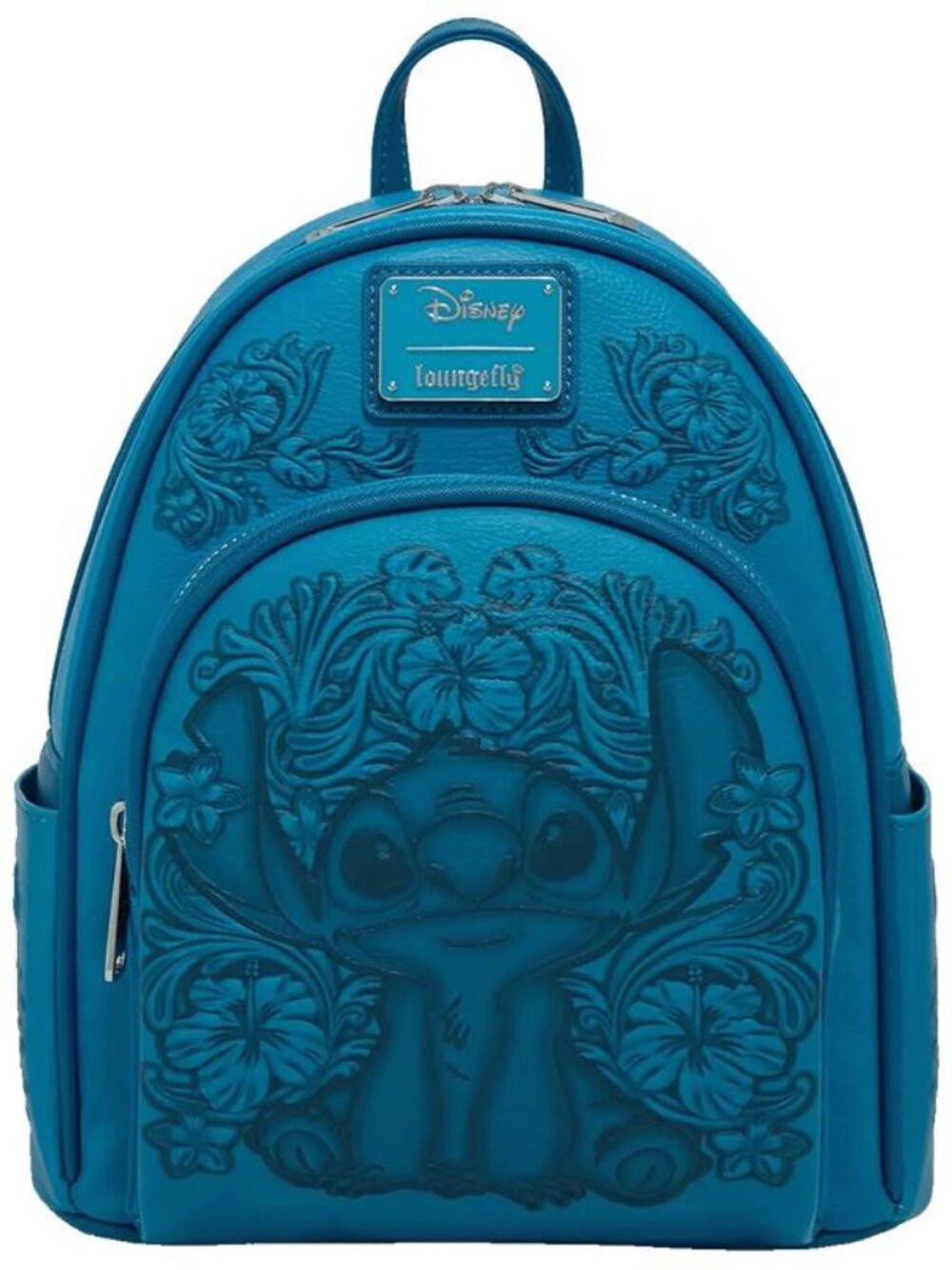 New with tags Loungefly Disney Lilo & Stitch Blue Tooling Debossed Mini Backpack